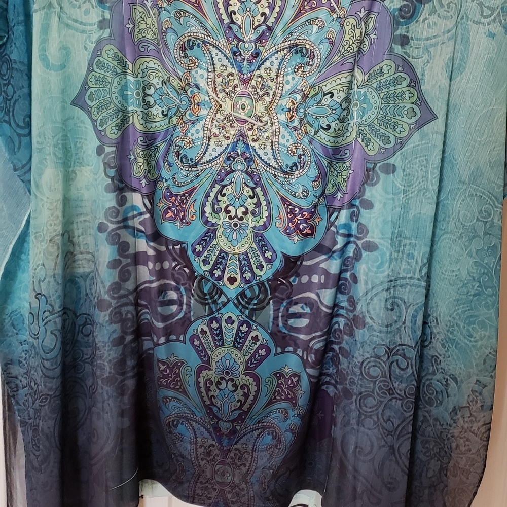 NWOT One World Boho Top - Picture 3 of 3